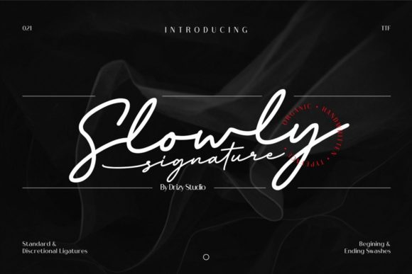 Slowly Signature Font 1 Slowly Signature Font