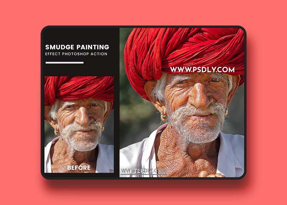 Smudge Painting Effect Photoshop Action 1 Smudge Painting Effect Photoshop Action