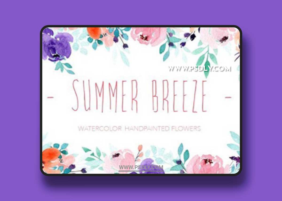 Summer Breeze - Watercolor flowers 1 Summer Breeze - Watercolor flowers