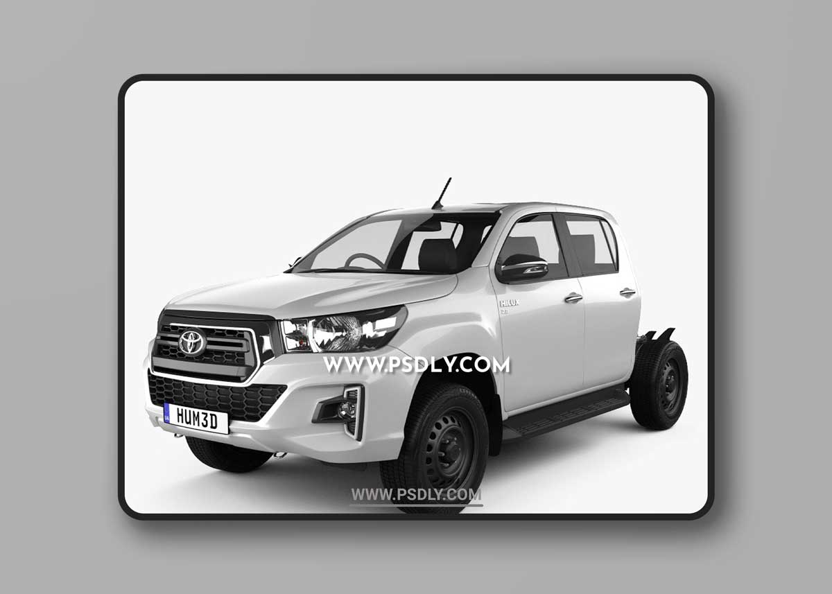 Toyota Hilux Double Cab Chassis SR 2019 3D model 1 Toyota Hilux Double Cab Chassis SR 2019 3D model