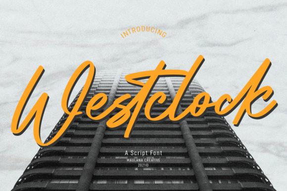 Westclock Script Font 1 Westclock Script Font