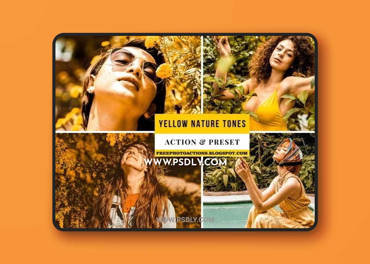 Yellow Nature Tones Action & Lightroom Preset 1 Yellow Nature Tones Action & Lightroom Preset
