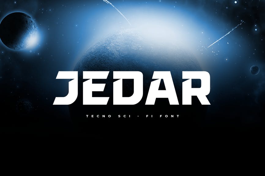 JEDAR - Techno Sci-fi Font 1 JEDAR - Techno Sci-fi Font