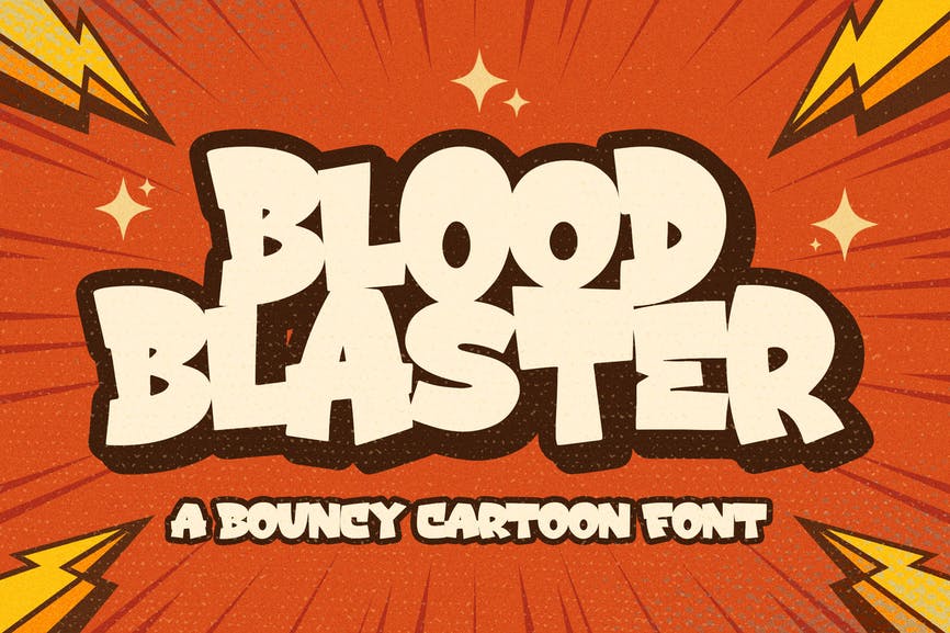 Blood Blaster a Bouncy Cartoon Font 1 Blood Blaster a Bouncy Cartoon Font