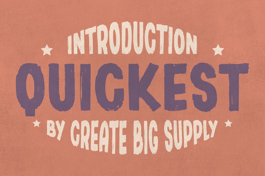 Quickest - Sans Serif Brush Font 1 Quickest - Sans Serif Brush Font