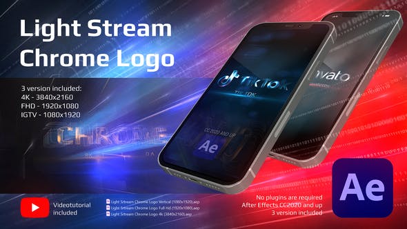 Videohive Light Stream Chrome Logo 33990720 1 Videohive Light Stream Chrome Logo 33990720