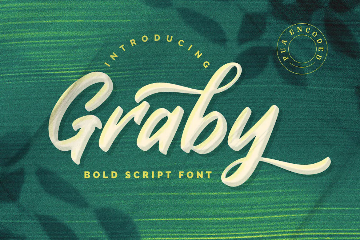 Graby - Bold Script Font 1 Graby - Bold Script Font