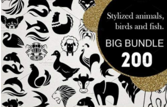 Stylization of animals fish birds 1 Stylization of animals fish birds
