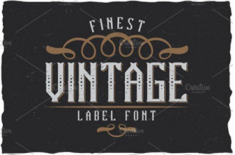 Vintage Classic Look Label Typeface 1 Vintage Classic Look Label Typeface