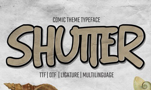 Shutter - Handwritten Brush font 1 Shutter - Handwritten Brush font