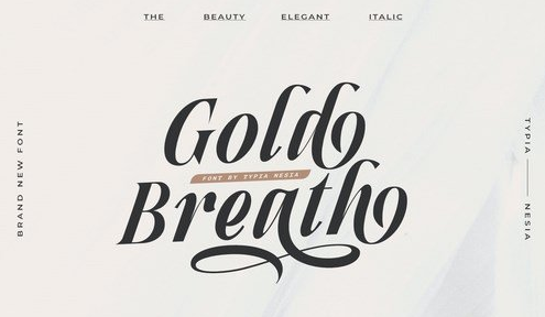 Gold Breath - Vintage Elegant Italic Calligraphy 1 Gold Breath - Vintage Elegant Italic Calligraphy