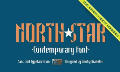 North Star sans serif typeface 1 North Star sans serif typeface