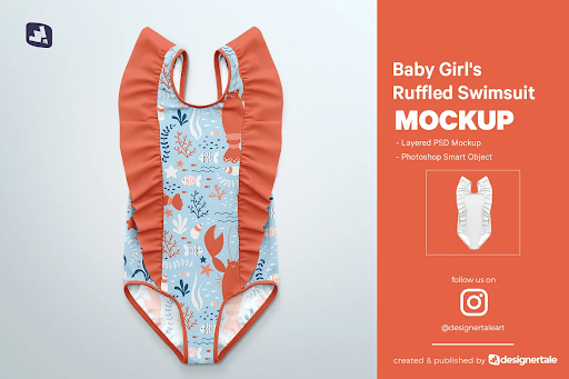 CreativeMarket - Baby Girl's Ruffled Swimsuit Mockup 4865131 1 CreativeMarket - Baby Girl's Ruffled Swimsuit Mockup 4865131