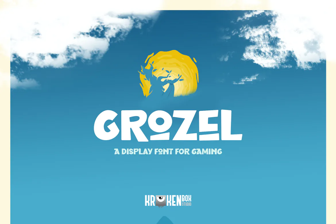 Grozel - Gaming Display Font 1 Grozel - Gaming Display Font