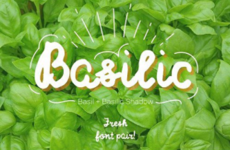 Basilic & Basilic Shadow—a layered duo of aromatic fonts! 1 Basilic & Basilic Shadow—a layered duo of aromatic fonts!