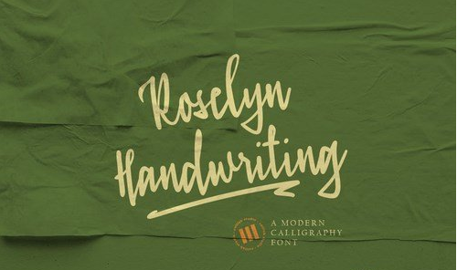 Roselyn Handwriting - An Organic Script Font 1 Roselyn Handwriting - An Organic Script Font