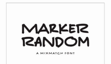 Marker Random A Mixmatch Font 1 Marker Random A Mixmatch Font