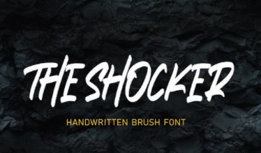 The Shocker - Handwritten Brush Font 1 The Shocker - Handwritten Brush Font