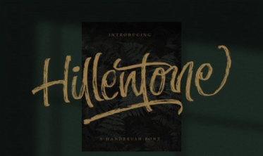 Hillentone - Brush Font 1 Hillentone - Brush Font