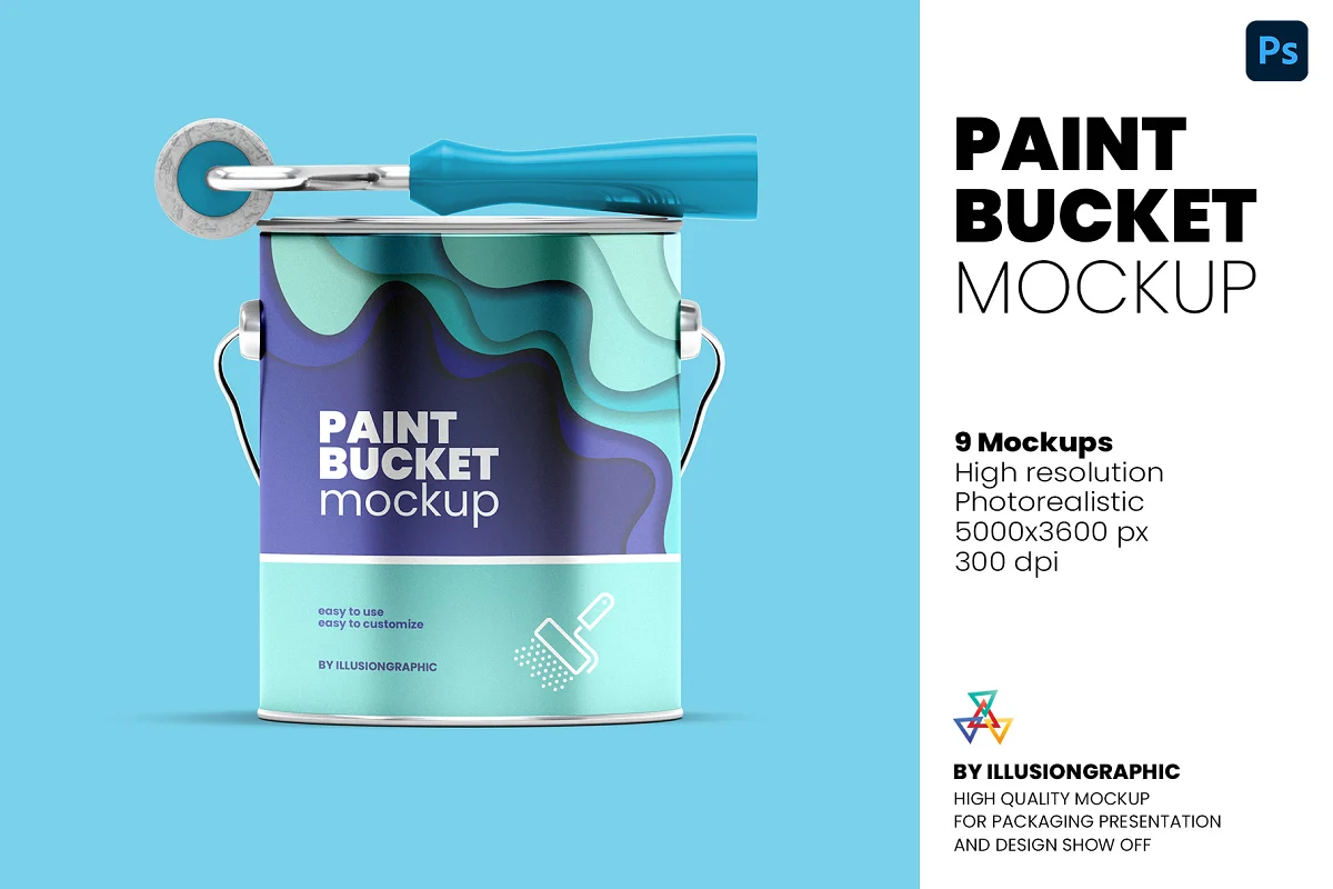 CreativeMarket - Paint Bucket Mockup - 9 Views 5960694 1 CreativeMarket - Paint Bucket Mockup - 9 Views 5960694