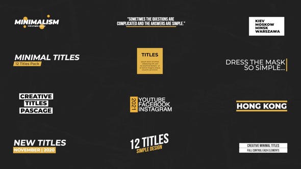 Videohive Minimal Titles | After Effects 34317456 1 Videohive Minimal Titles | After Effects 34317456