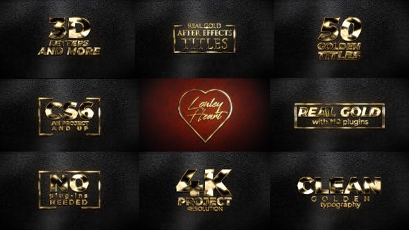Videohive Real Gold Titles 31630147 1 Videohive Real Gold Titles 31630147