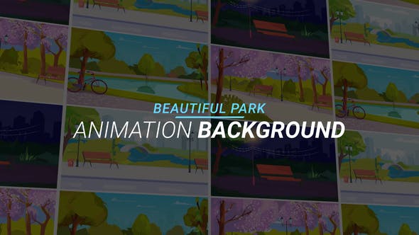 Videohive Beautiful park - Animation background 34060861 1 Videohive Beautiful park - Animation background 34060861