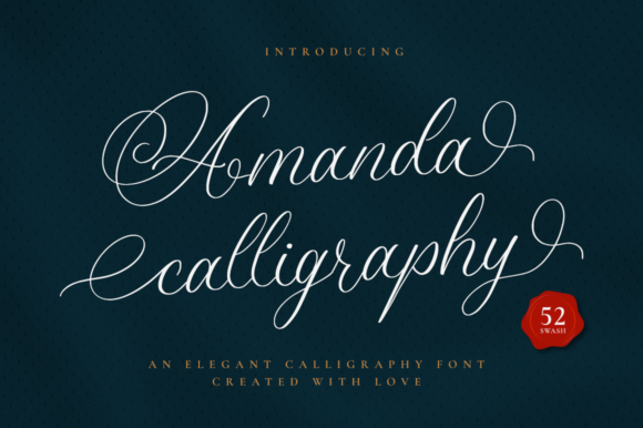 Amanda Calligraphy Font 1 Amanda Calligraphy Font
