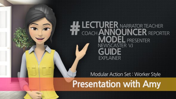 Videohive Presentation With Amy: Worker Style 19086157 1 Videohive Presentation With Amy: Worker Style 19086157