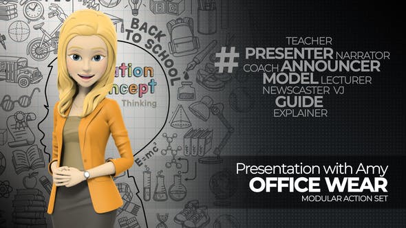 Videohive Presentation With Amy: Office Wear 14544251 1 Videohive Presentation With Amy: Office Wear 14544251