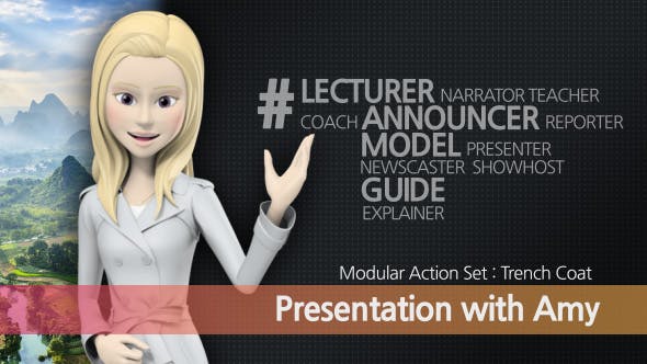 Videohive Presentation With Amy: Trench Coat 17249542 1 Videohive Presentation With Amy: Trench Coat 17249542