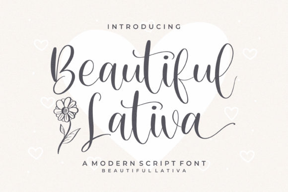 Beautiful Lativa Font 1 Beautiful Lativa Font