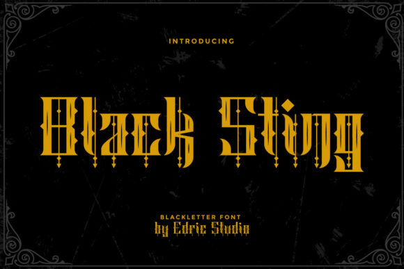 Black Sting Font 1 Black Sting Font