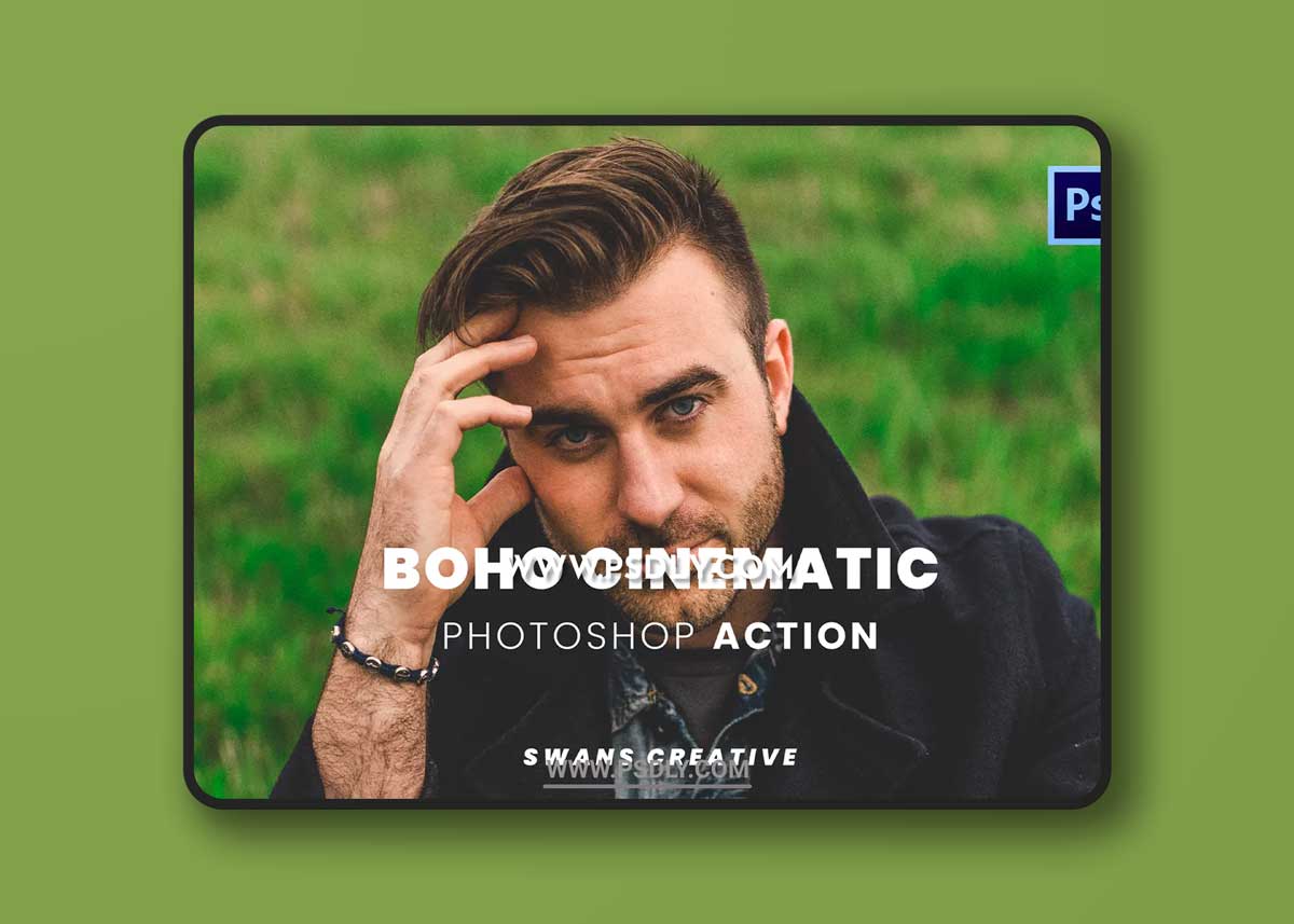 Boho Cinematic Photoshop Action 1 Boho Cinematic Photoshop Action
