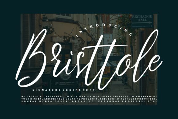 Bristtole Script Font 1 Bristtole Script Font
