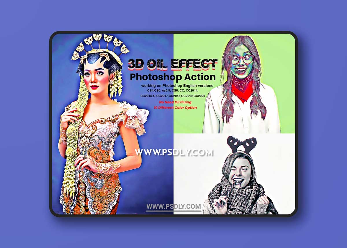 CreativeMarket - 3D Oil Effect Photoshop Action 5702028 1 CreativeMarket - 3D Oil Effect Photoshop Action 5702028