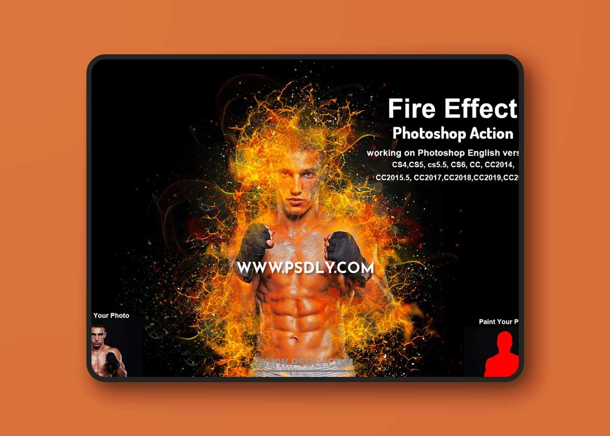 CreativeMarket - Fire Effect Photoshop Action 5735159 1 CreativeMarket - Fire Effect Photoshop Action 5735159