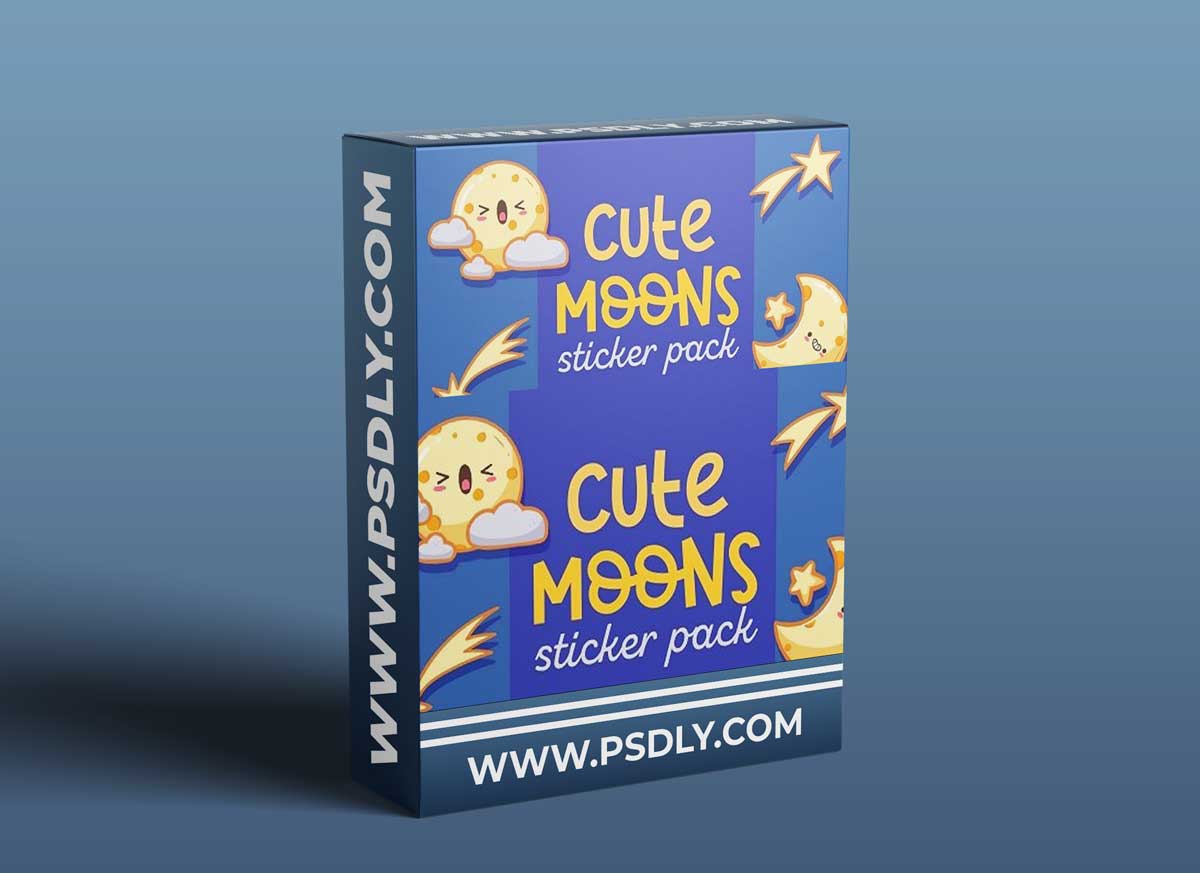 Draw a Sticker Pack in Procreate: Cute Moon Illustrations 1 Draw a Sticker Pack in Procreate: Cute Moon Illustrations