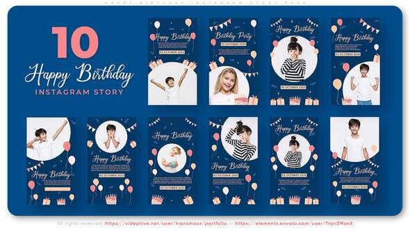 Videohive Happy Birthday | Instagram Story Pack 34187578 1 Videohive Happy Birthday | Instagram Story Pack 34187578
