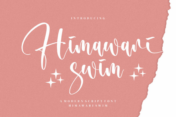 Himawari Swim Font 1 Himawari Swim Font