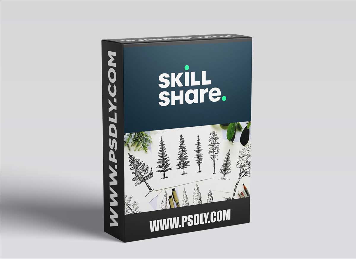 Let's Sketch Trees- Pine Trees | Birch Tree | Shrubs | Bushes - Floral Illustration 1 Let's Sketch Trees- Pine Trees | Birch Tree | Shrubs | Bushes - Floral Illustration