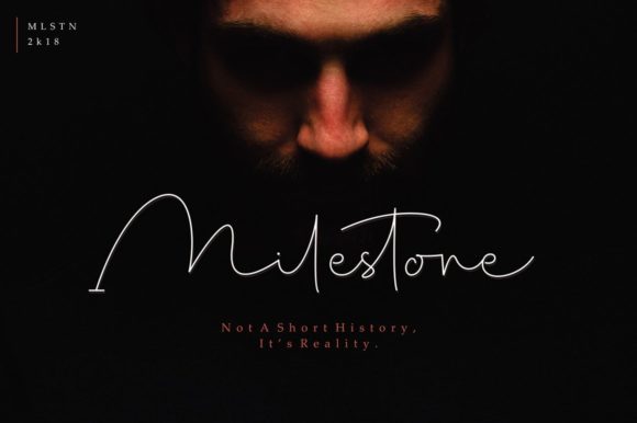 Milestone Signature Font 1 Milestone Signature Font