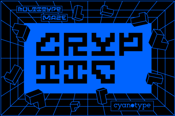 MultiType Maze Cryptic Font 1 MultiType Maze Cryptic Font