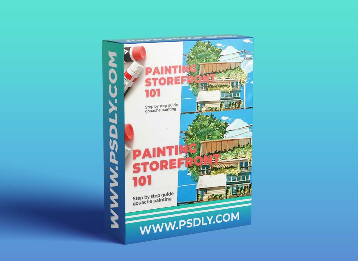 Painting Store Fronts 101 - Step by Step Painting with Gouache and Mix Media 1 Painting Store Fronts 101 - Step by Step Painting with Gouache and Mix Media