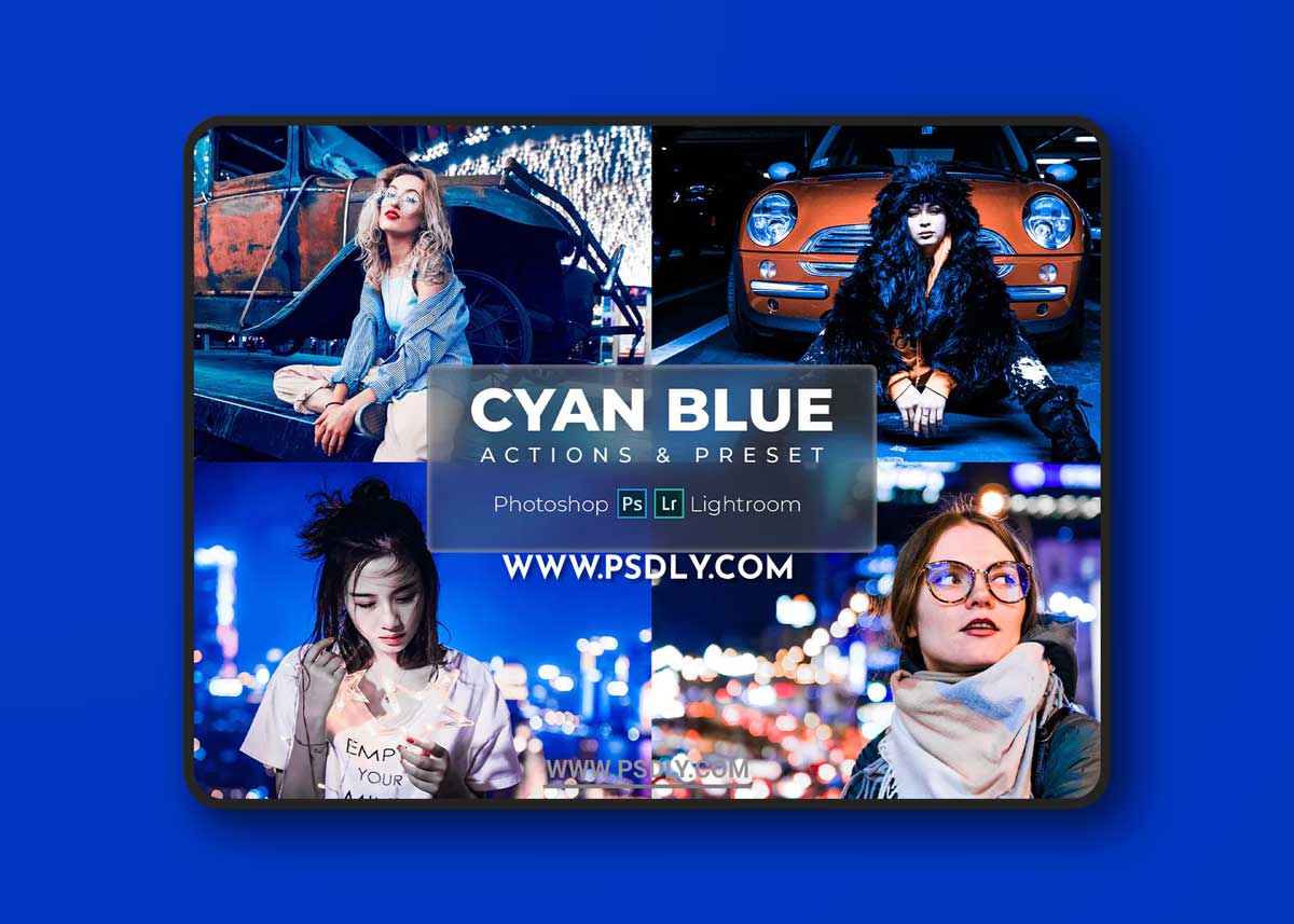 Photoshop Actions & Lightroom Presets - Cyan Blue 1 Photoshop Actions & Lightroom Presets - Cyan Blue