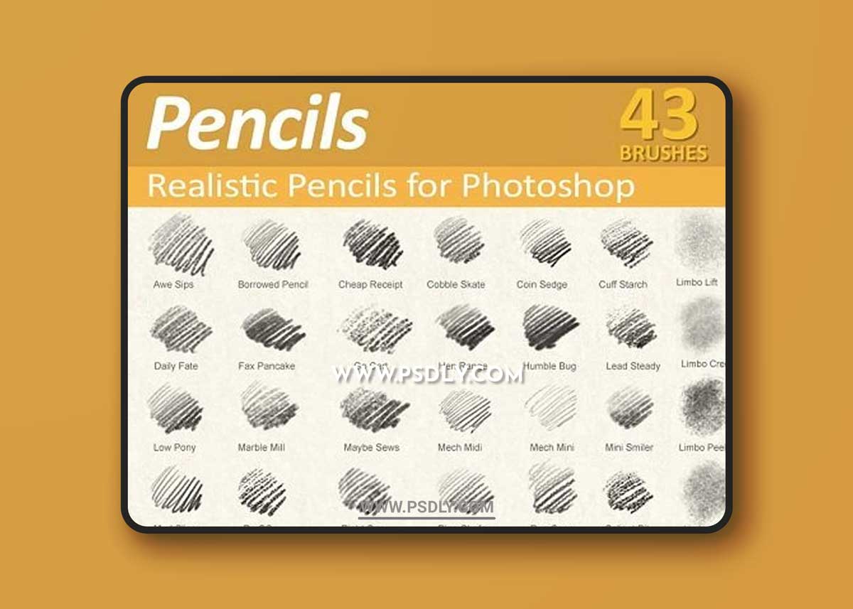Photoshop Pencils Brushes 1 Photoshop Pencils Brushes