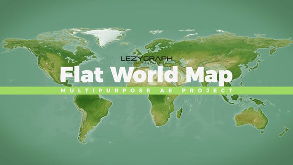 Videohive Flat World Map 23119540 1 Videohive Flat World Map 23119540