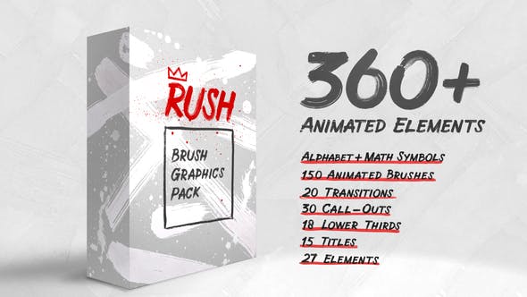 Videohive Rush - Brush Graphics Pack 28683029 1 Videohive Rush - Brush Graphics Pack 28683029