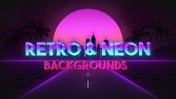Videohive Retro Wave & Neon Backgrounds 34258073 1 Videohive Retro Wave & Neon Backgrounds 34258073