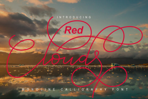 Red Clouds Font 1 Red Clouds Font